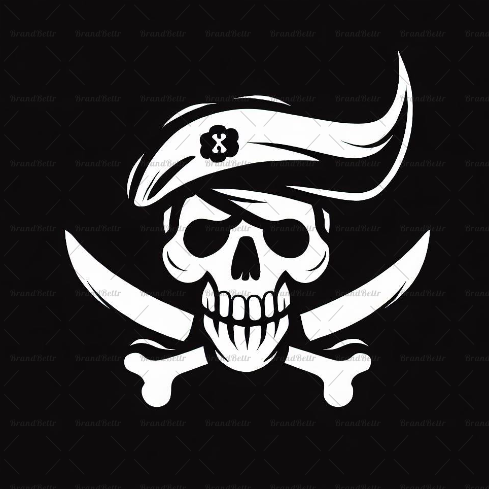 Piratenschädel und gekreuzte Knochen